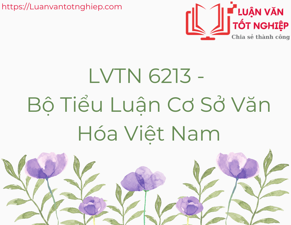 Bộ Tiểu Luận Cơ Sở Văn Hóa Việt Nam - LVTN 6213